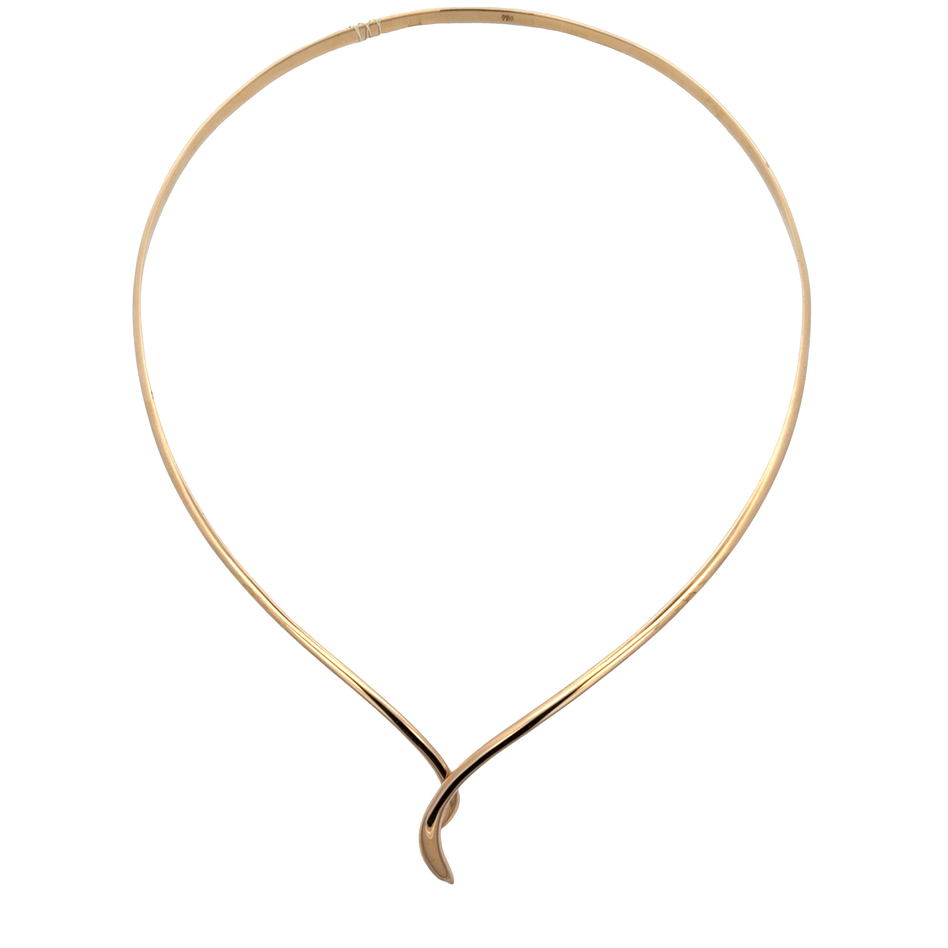 18k Yellow Gold Crisscross Collar Necklace – 16"