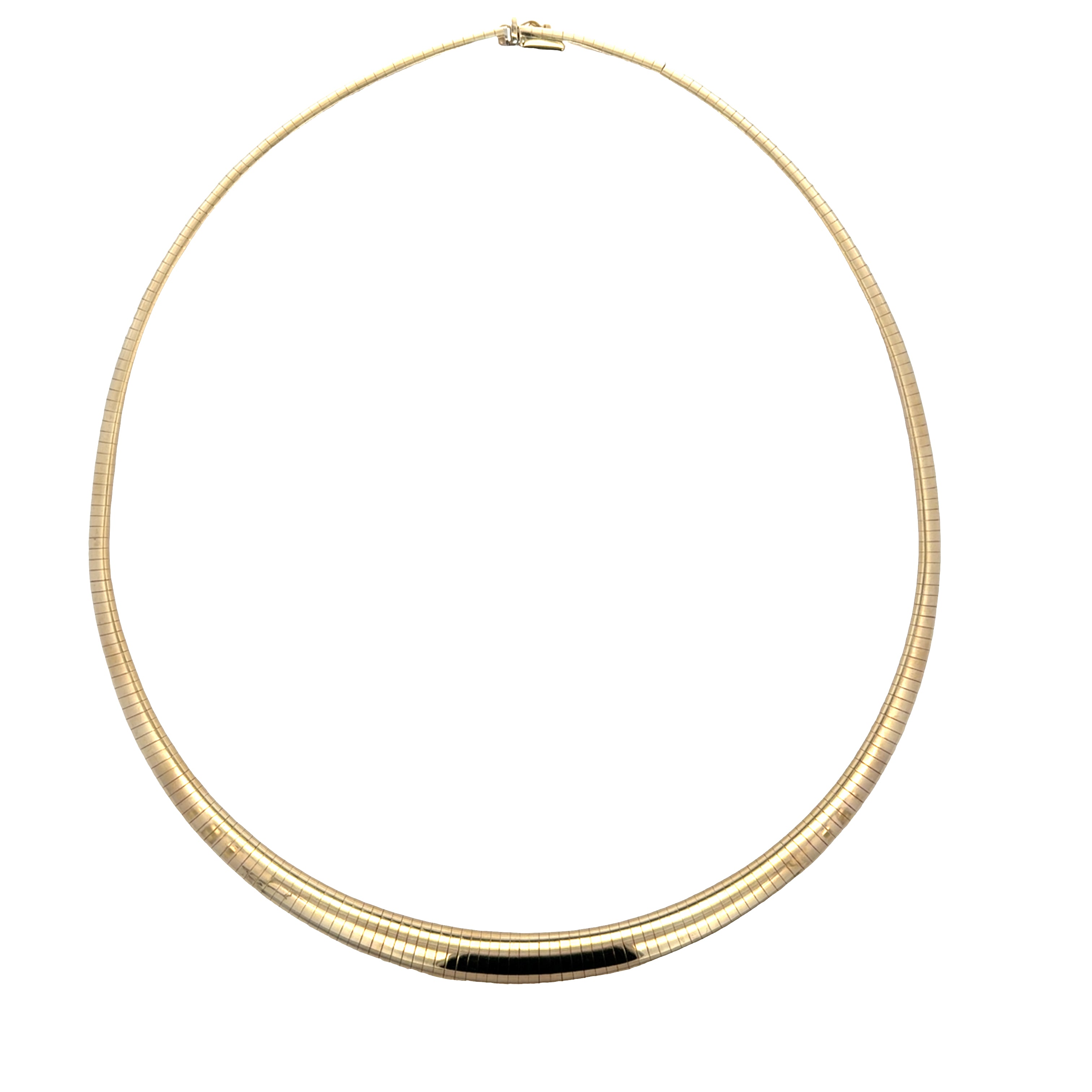 Vintage 14k Yellow Gold Graduated Omega Chain Necklace – 18.5"