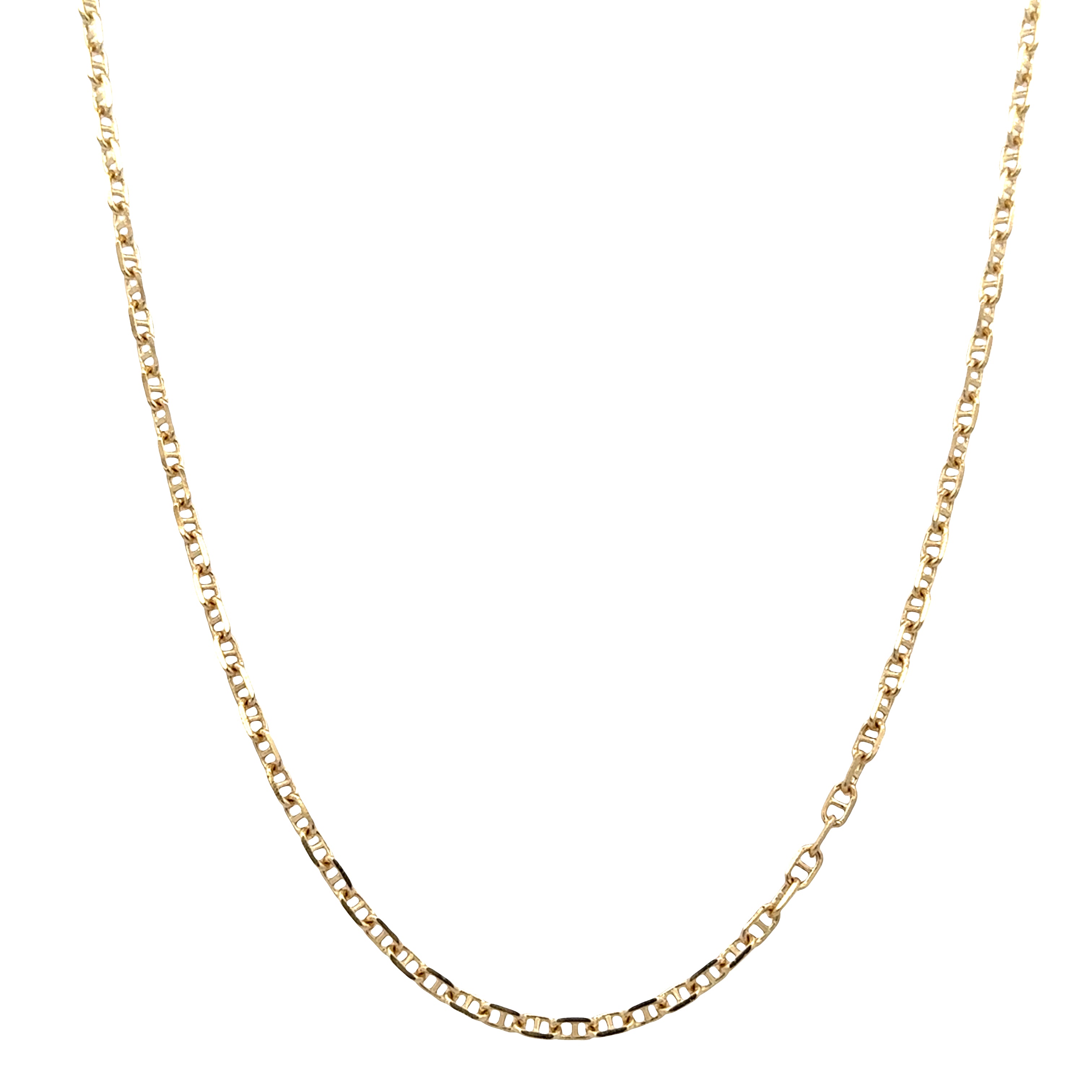 14k Yellow Gold Mariner Link Chain Necklace – 20"
