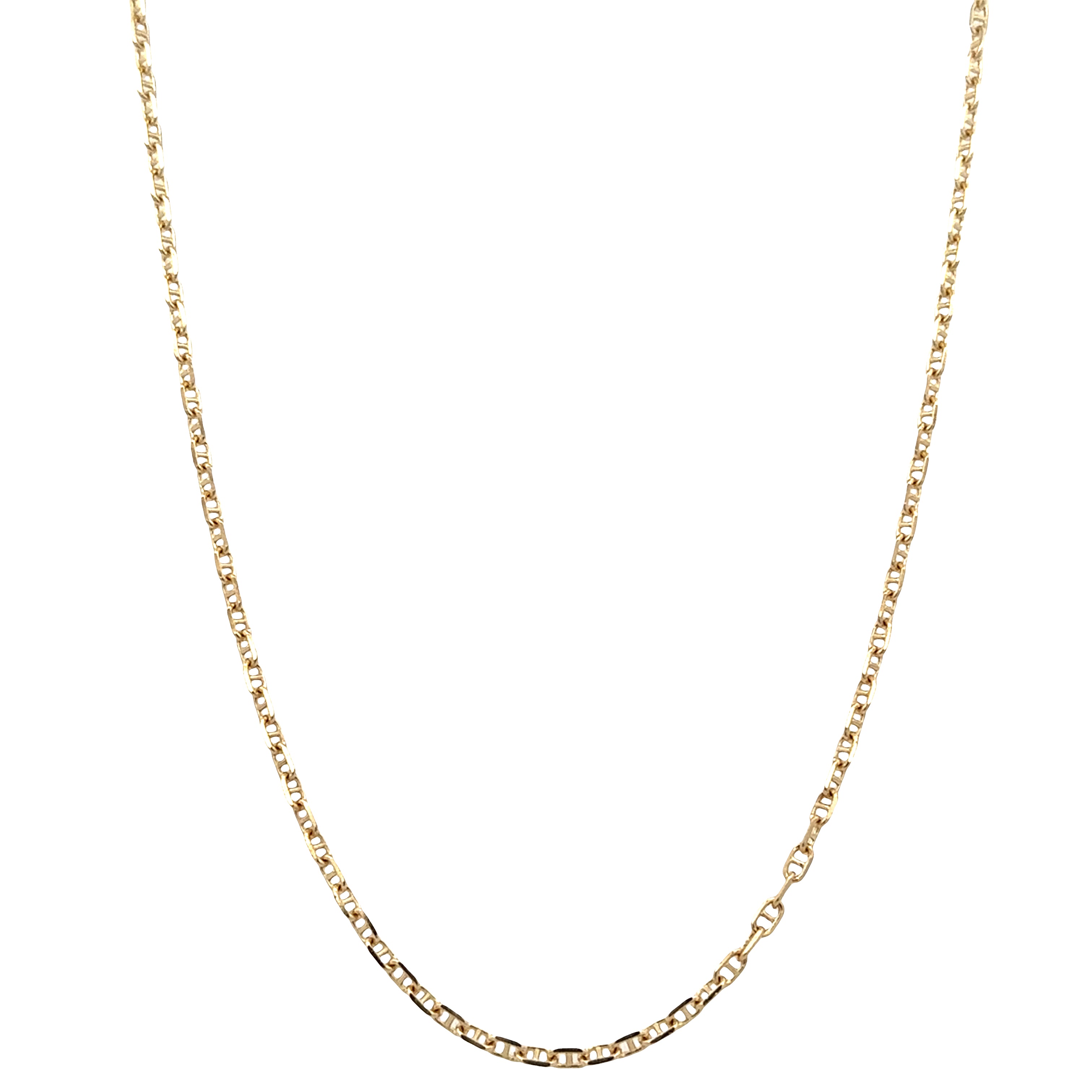 14k Yellow Gold Mariner Link Chain Necklace – 20"