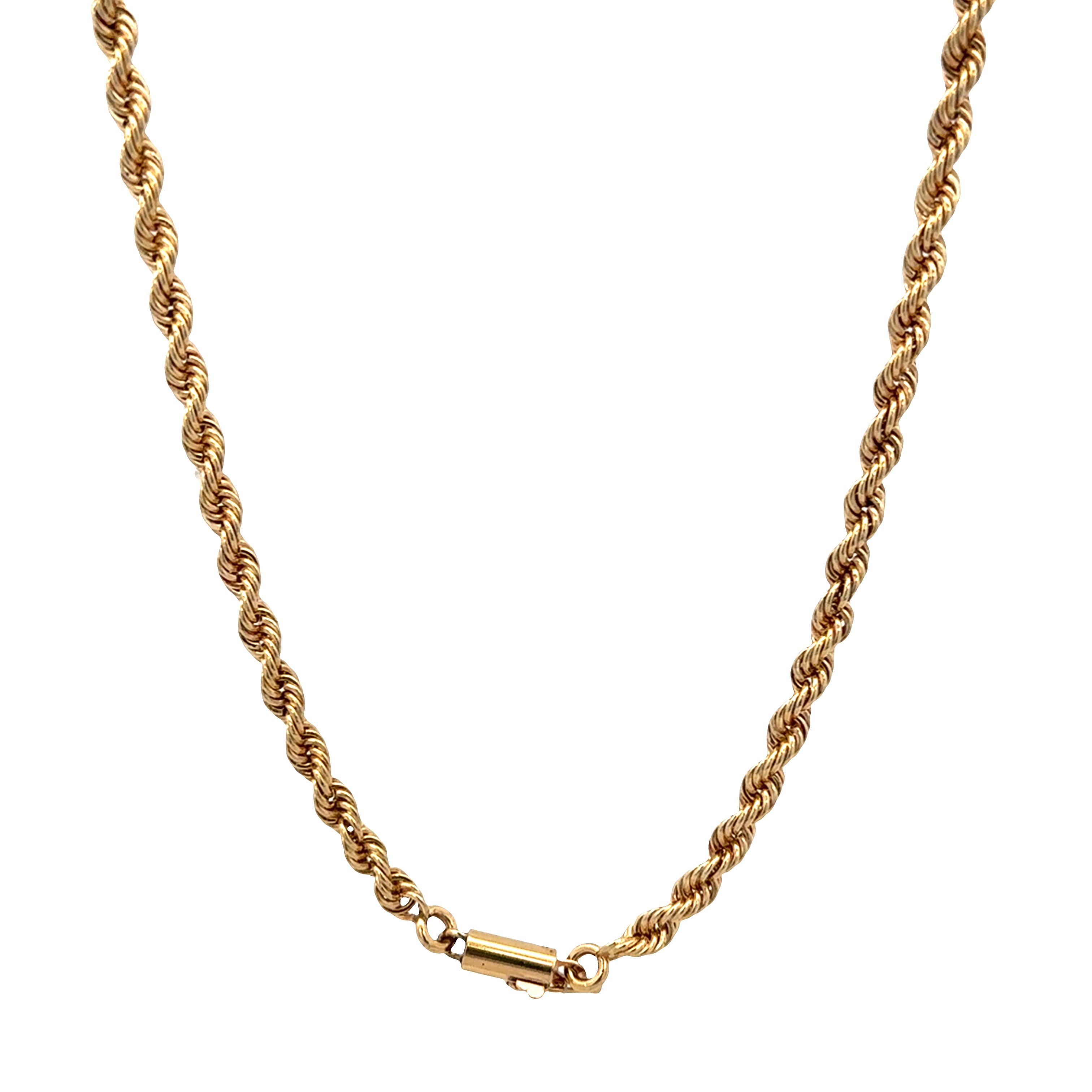 Substantial 14k Yellow Gold Rope Chain Necklace – 20"