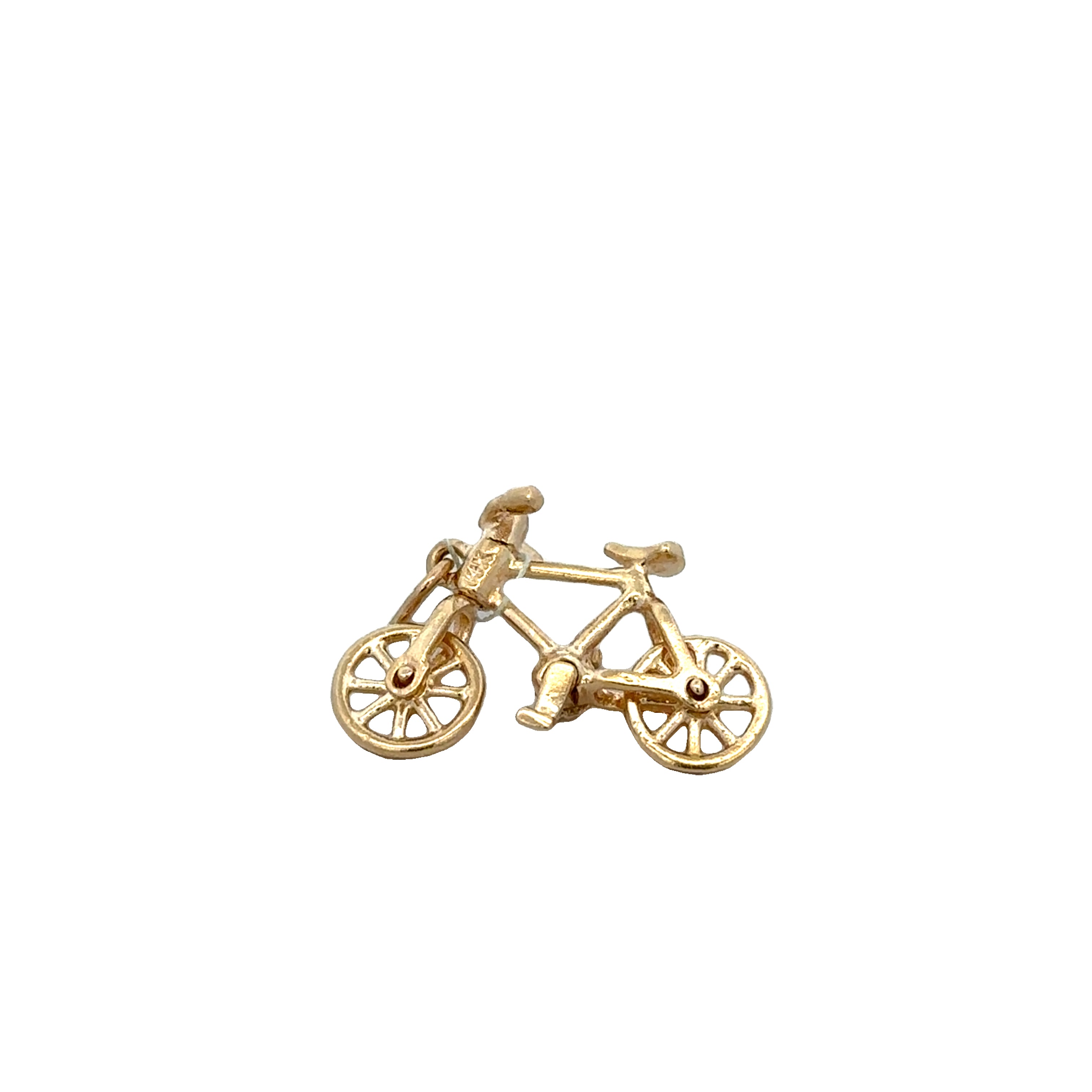 Moveable Bicycle Charm in Yellow Gold