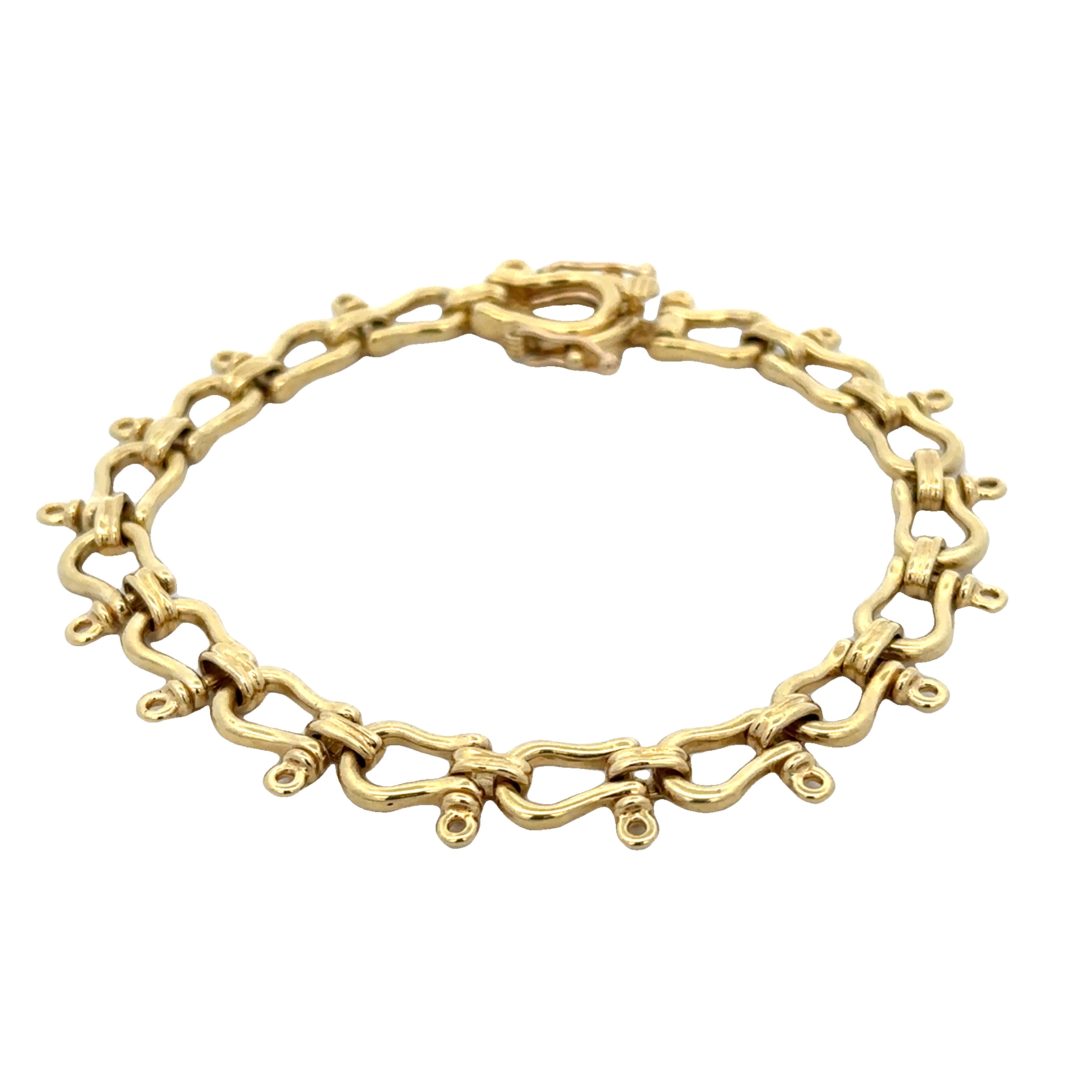 Shackle Link Bracelet in 18k Yellow Gold
