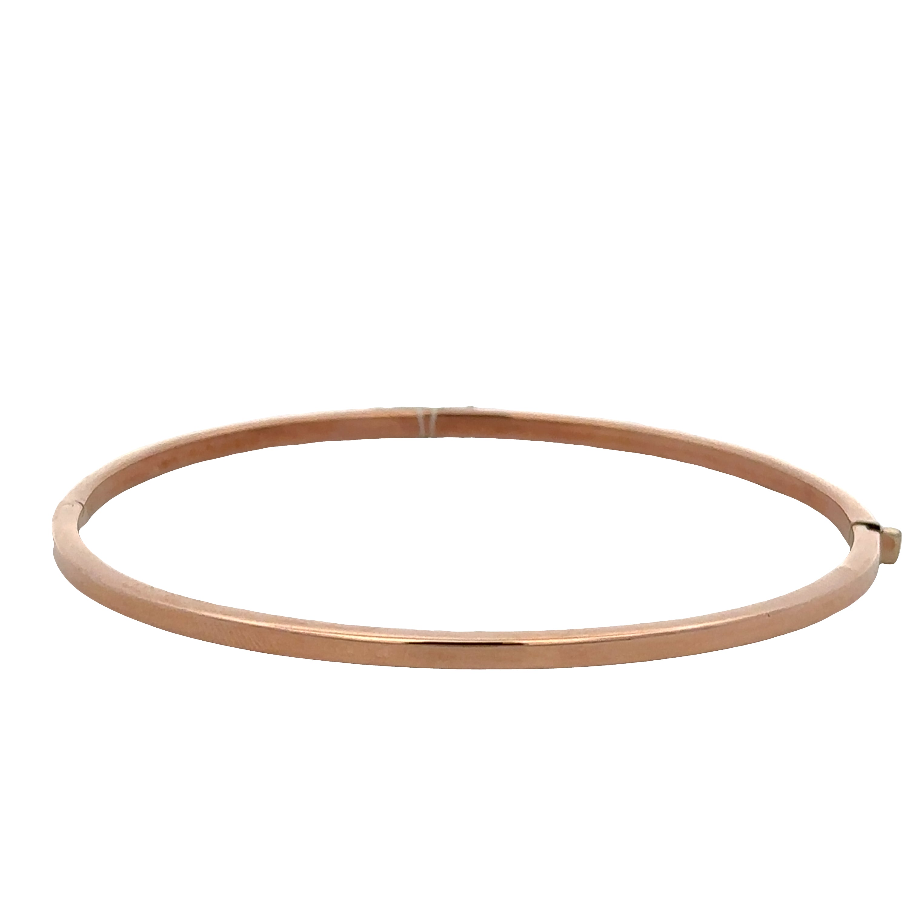 18k Rose Gold Hinged Bangle Bracelet – 7"