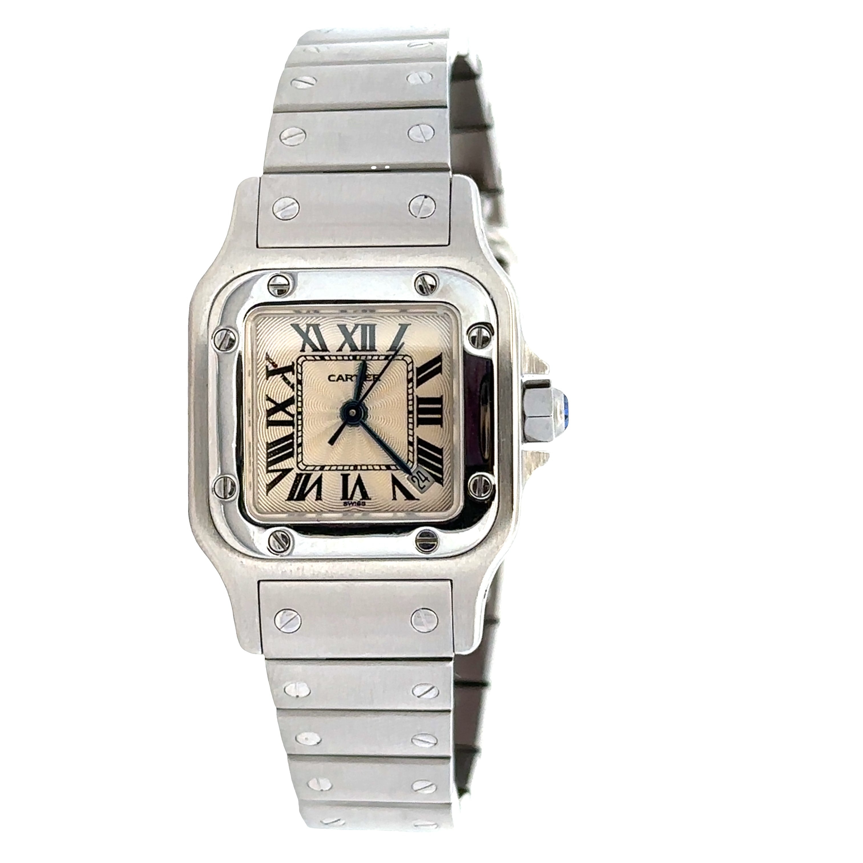 Pre-Owned Cartier Santos Galbée Stainless Steel Wristwatch