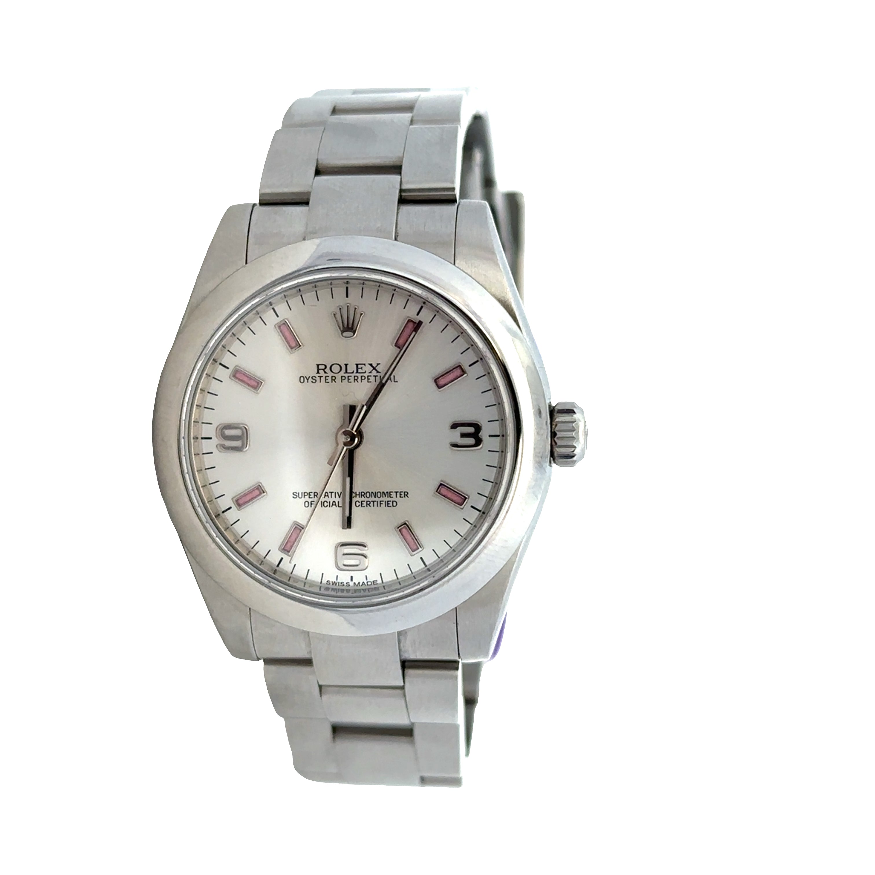 Pre-Owned Rolex Oyster Perpetual Ladies Stainless Steel Wristwatch – Ref. 177200