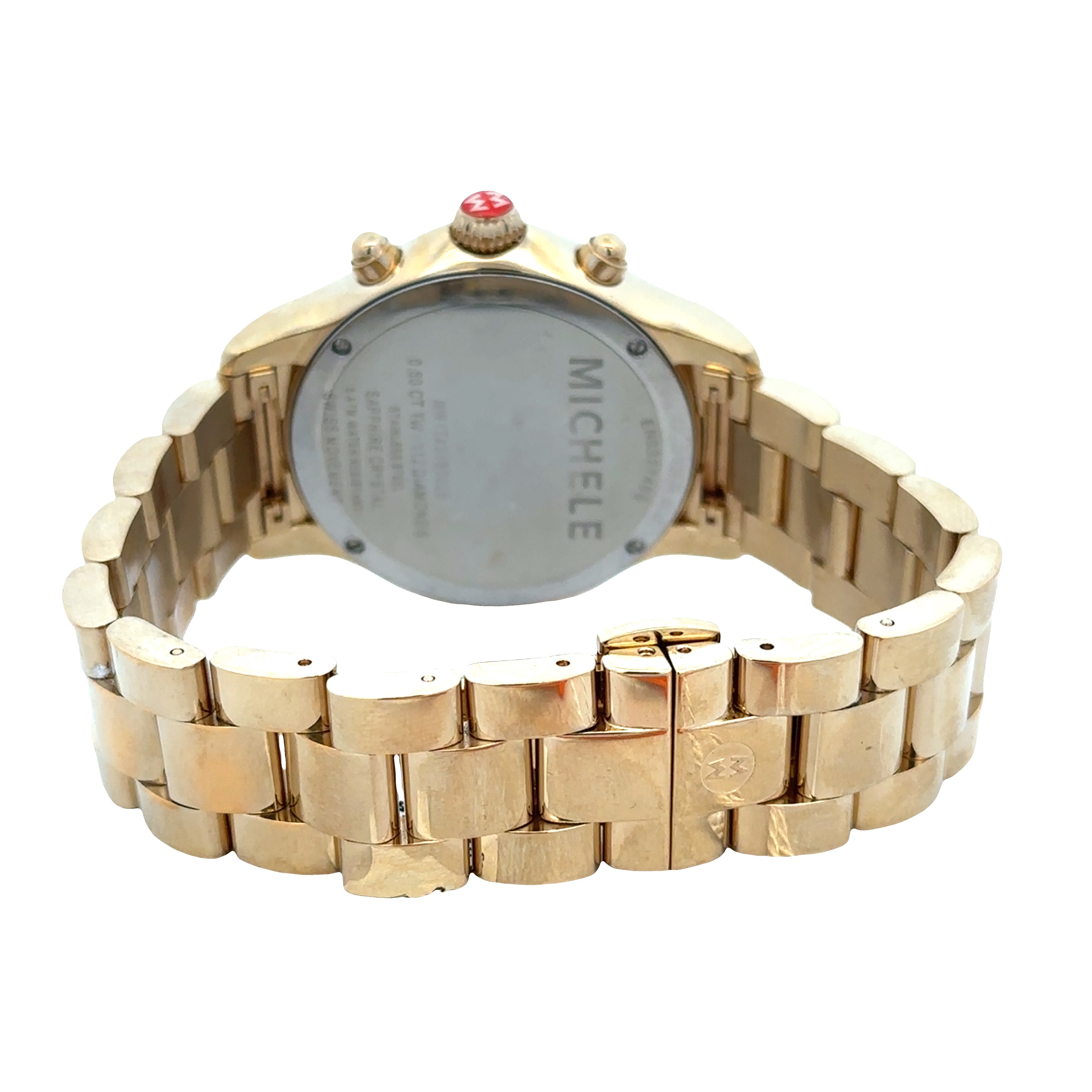 Pre-Owned Michele "Jetway" Gold-Plated Sterling Silver Wristwatch – Ref. MW17A01B0025