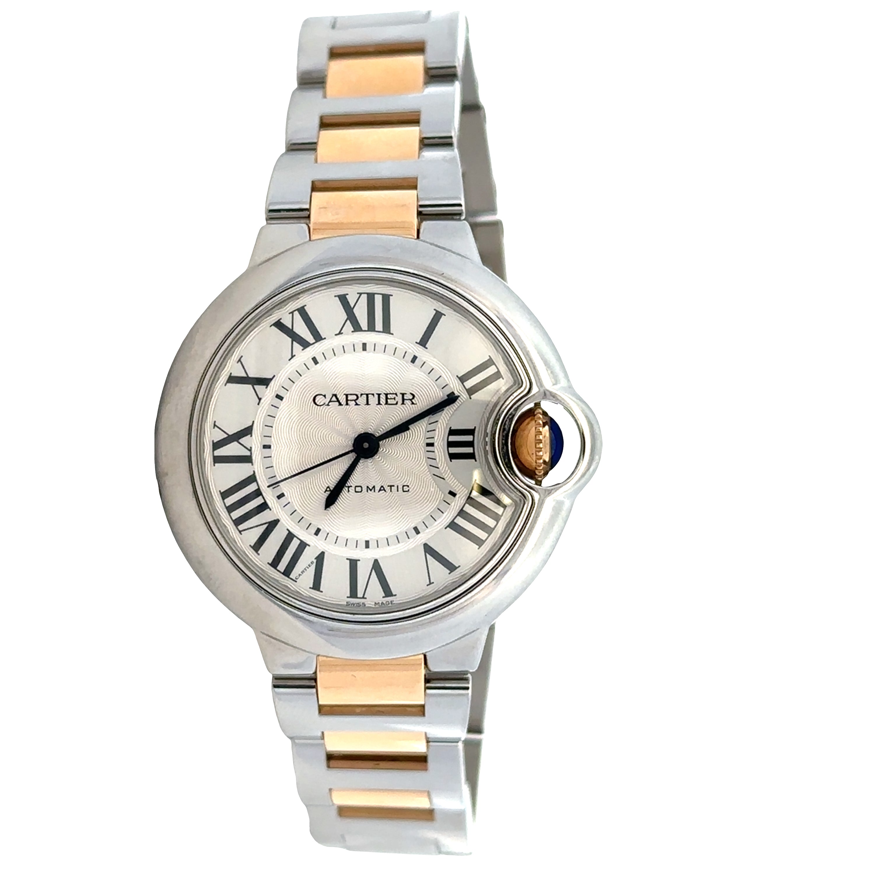 Pre-Owned Cartier Ballon Bleu Two-Tone Stainless Steel & 18k Yellow Gold Wristwatch – Reference 3489 – 33mm