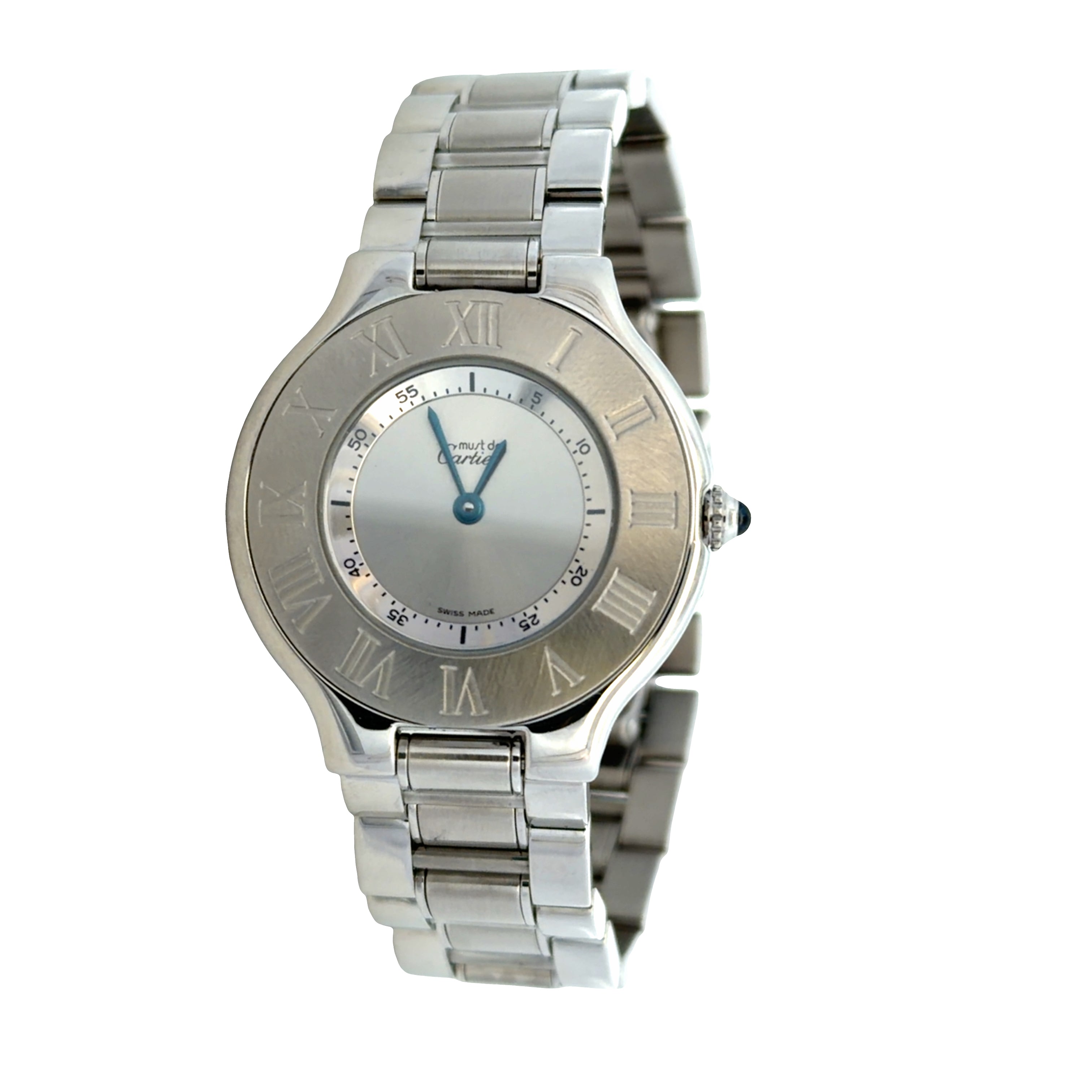 Vintage Pre-Owned Ladies Cartier Must de 21 Stainless Steel Wristwatch – Reference 1330 – 31mm