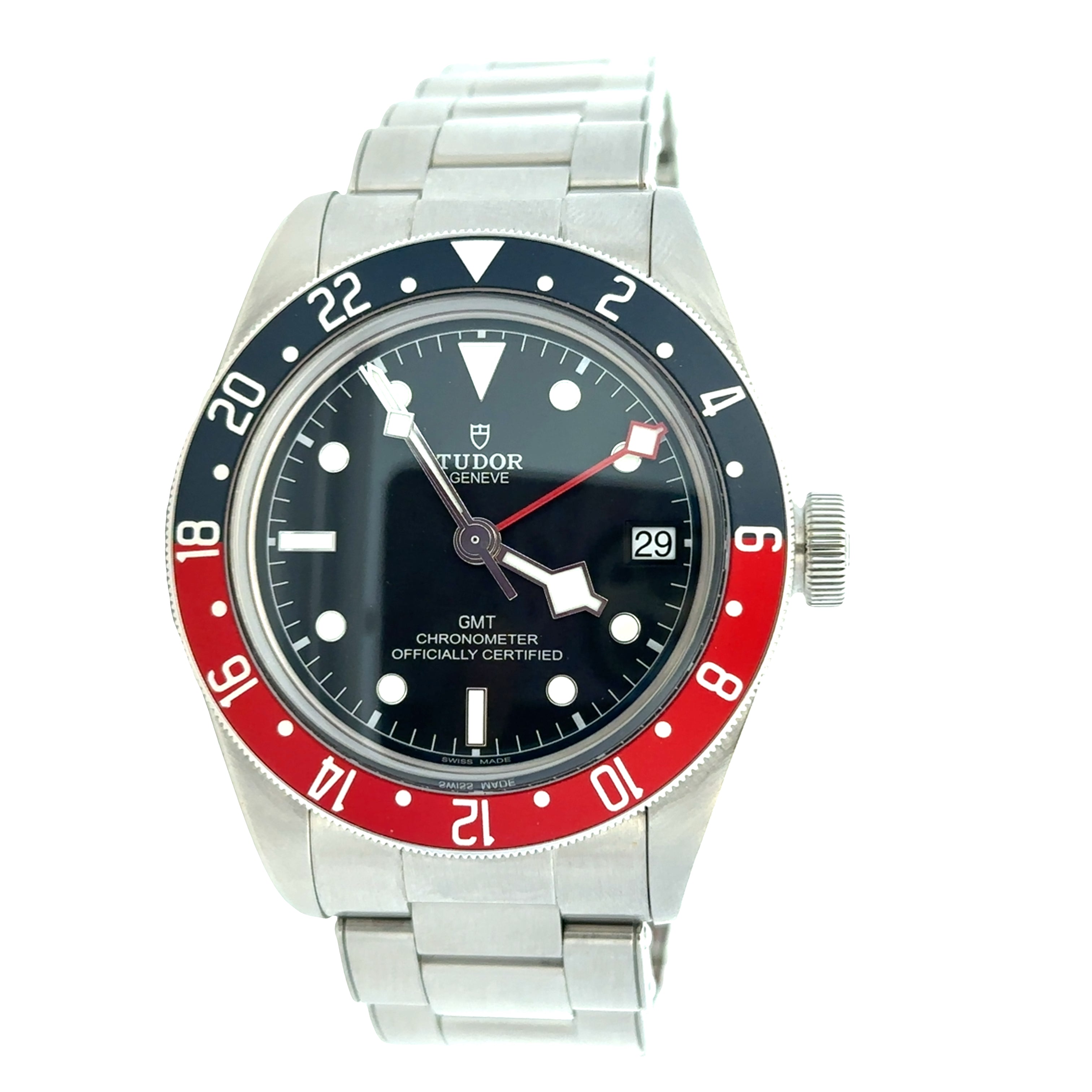 Pre-Owned Tudor Black Bay GMT “Pepsi” Stainless Steel Wristwatch – Ref. 79830RB-0001