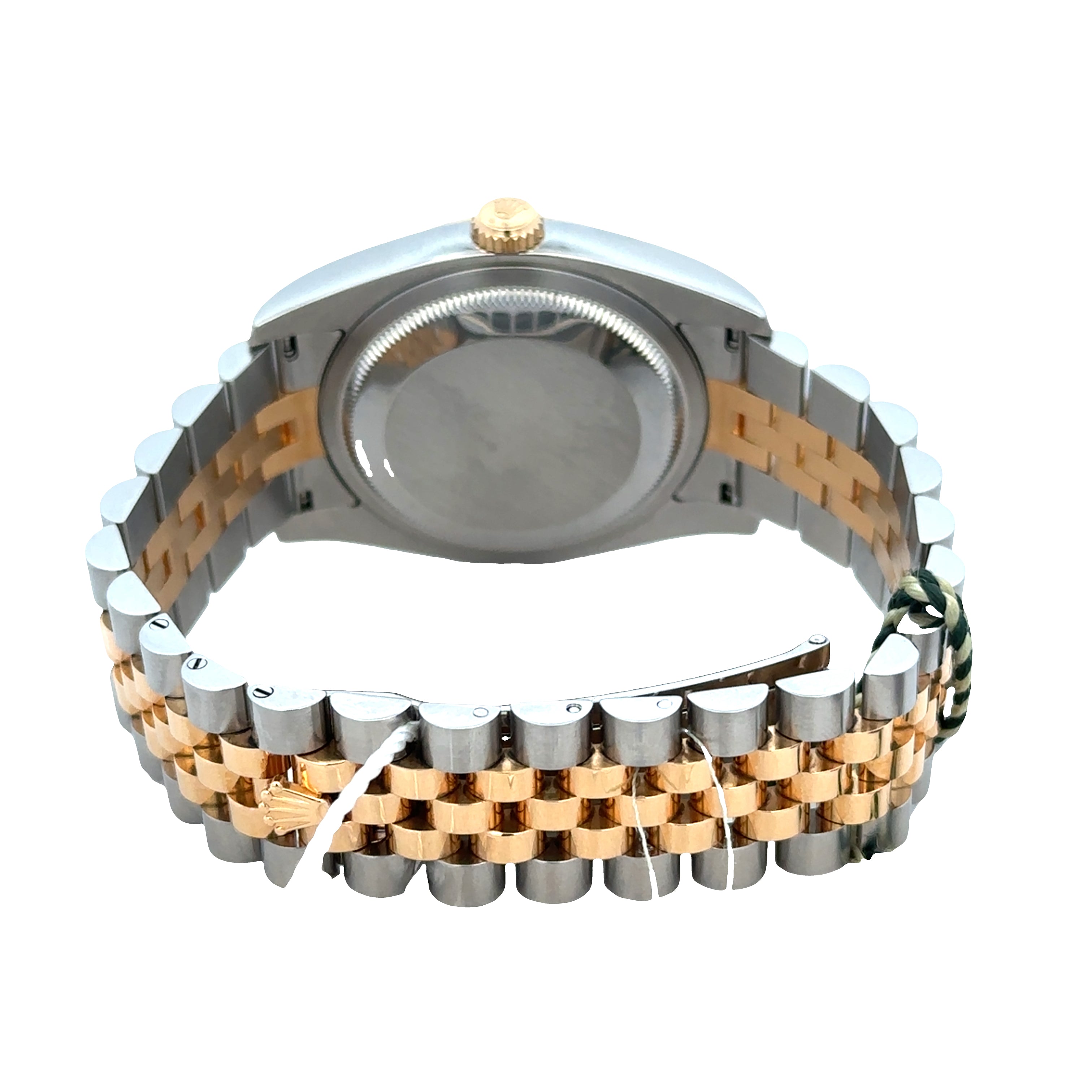 Pre Owned Rolex Datejust Ref. 116233 Stainless Steel & 18k Yellow Gold White Dial Watch with Box & Card