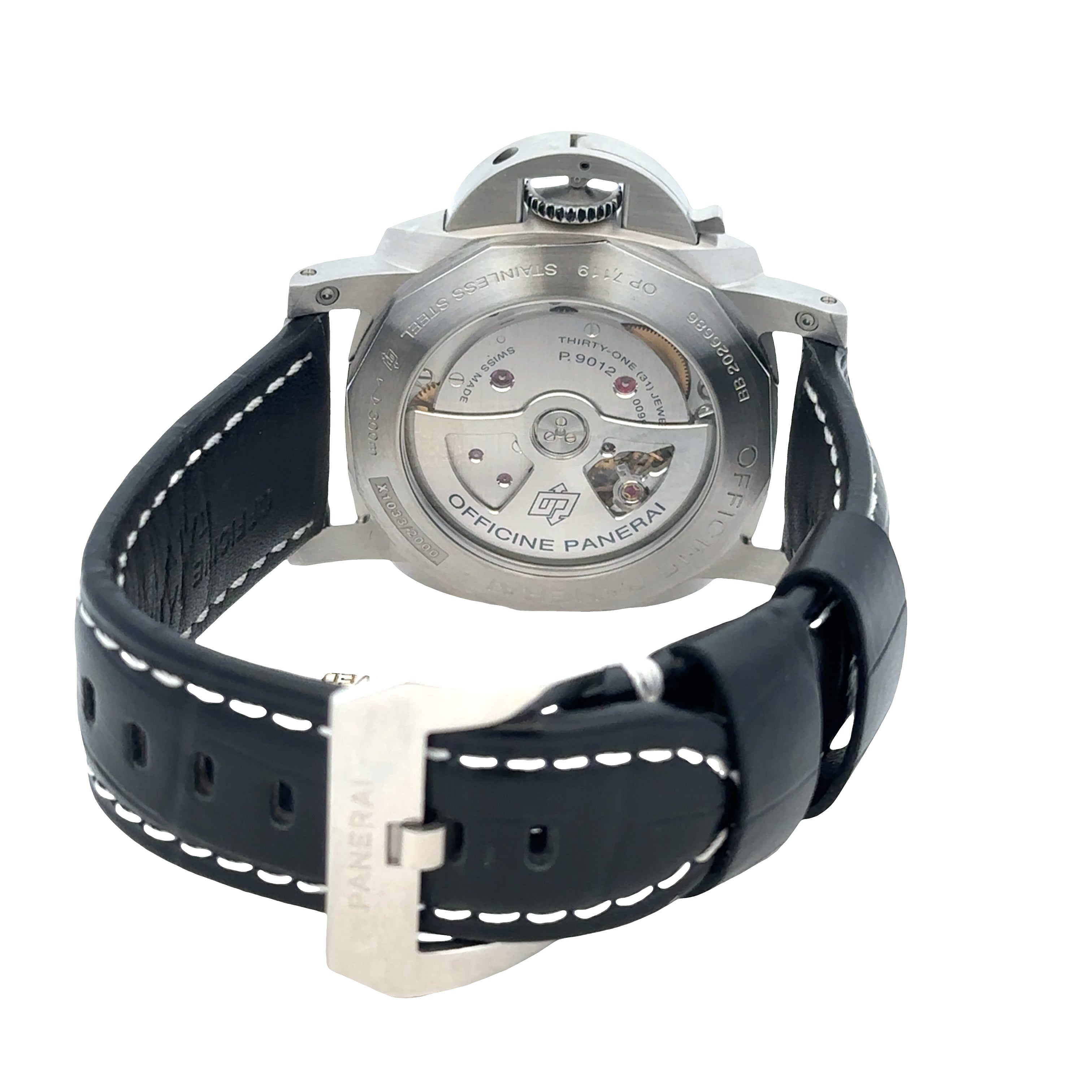 Pre Owned Panerai Luminor 1950 GMT Ref. PAM01321 Stainless Steel Automatic Watch with Box & Card