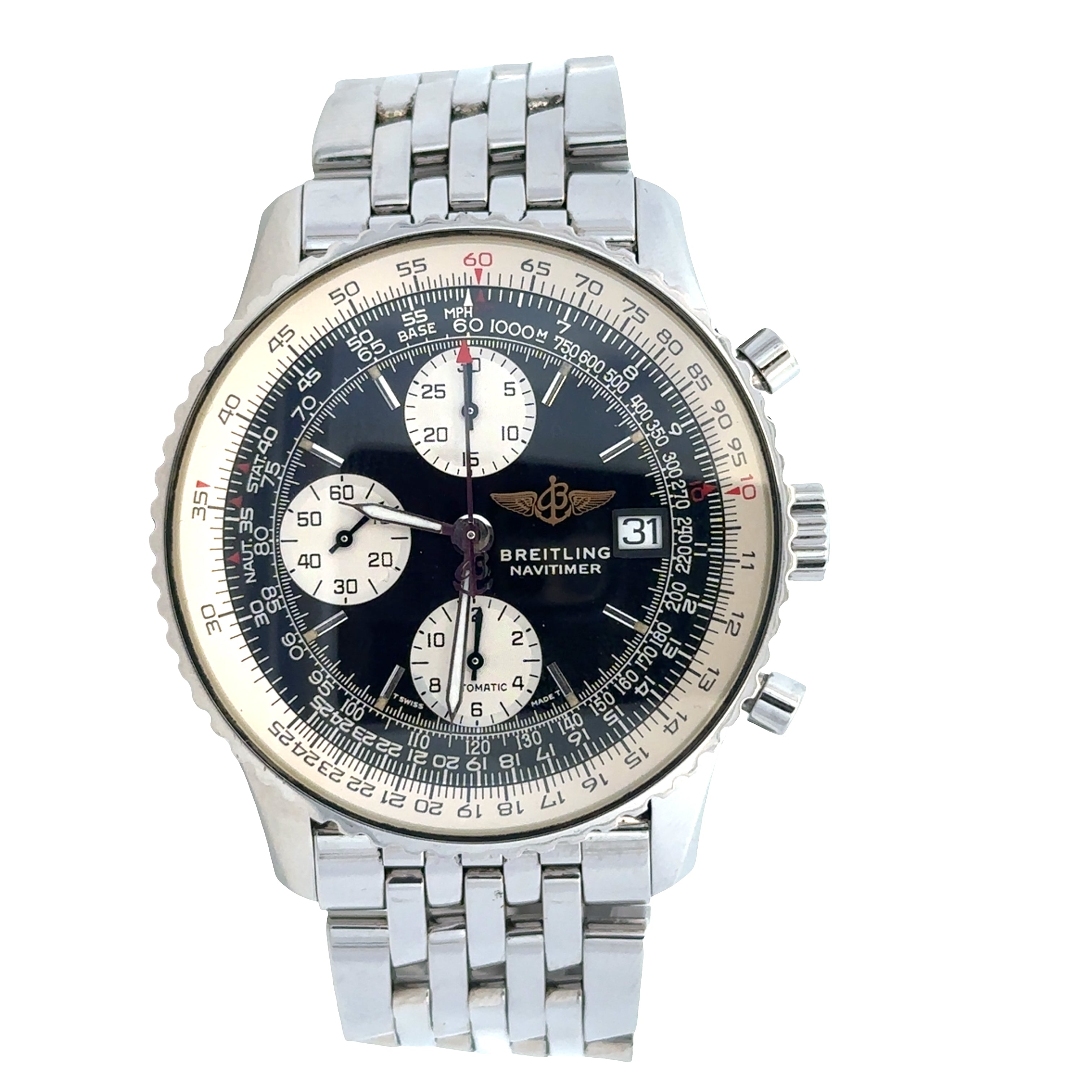 Pre Owned Breitling Navitimer Fighter Ref. A13022 Stainless Steel Automatic Chronograph Watch