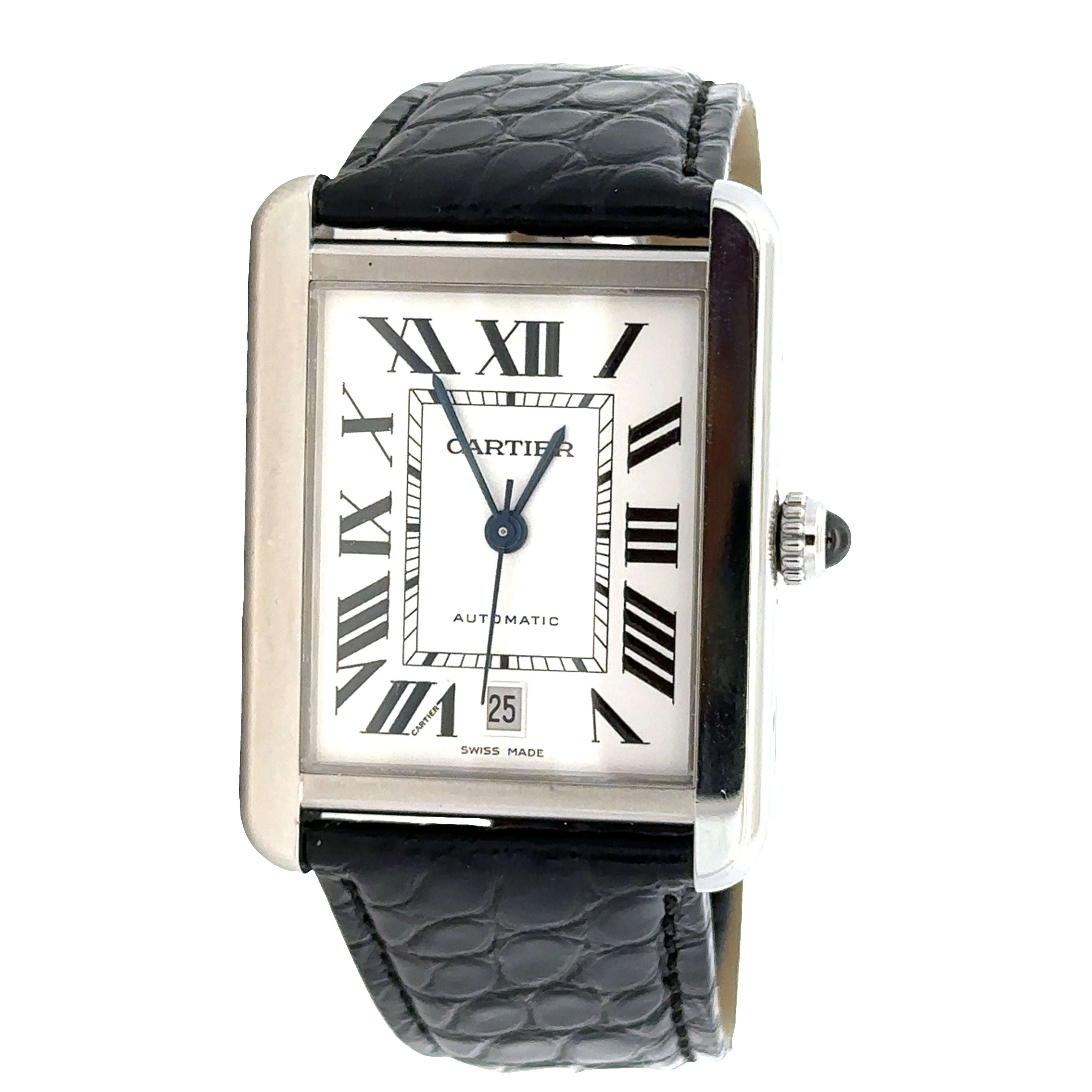 Pre Owned Cartier Tank Solo XL Ref. W5200027 Stainless Steel Automatic Watch