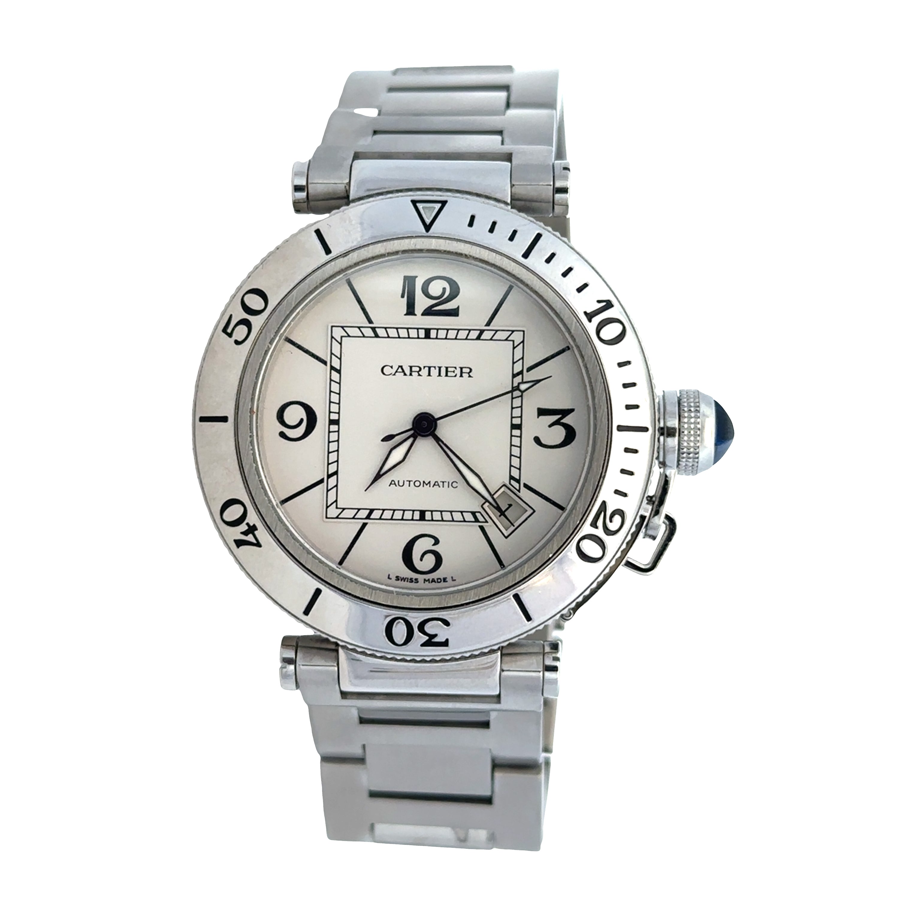 Pre-Owned Cartier Pasha Seatimer Automatic Wristwatch – Stainless Steel – 40mm – Ref. W31080M7 / 2790