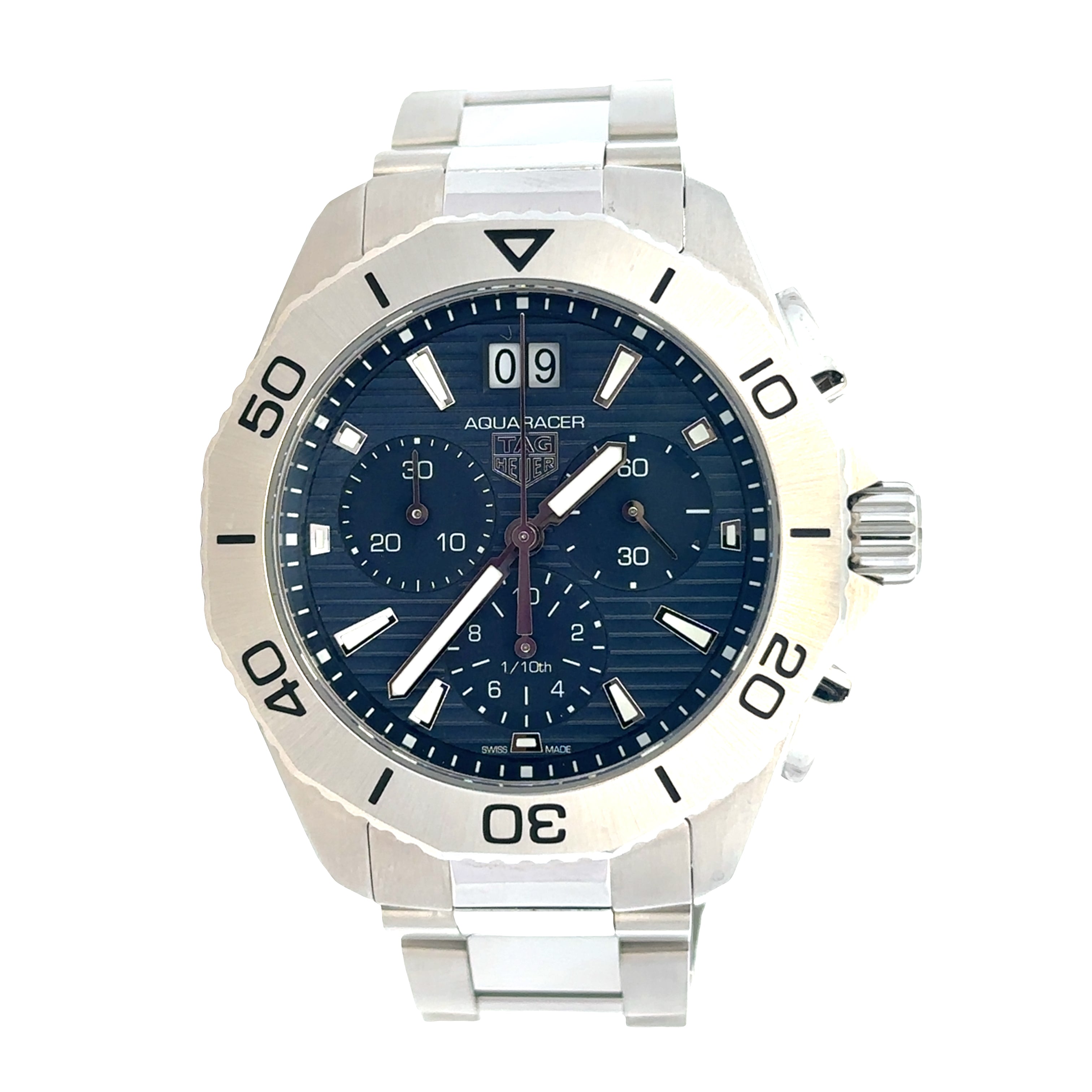 Pre-Owned TAG Heuer Aquaracer Professional 200 Chronograph Stainless Steel Wristwatch – Reference CBP1113.BA0627 – 40mm