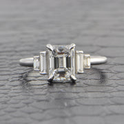 GIA 1.50 ct. Emerald Cut Diamond Engagement Ring in White Gold