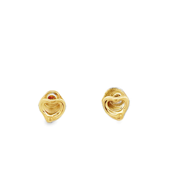 Tiffany & Co. Open Heart Stud Earrings in 18k Gold