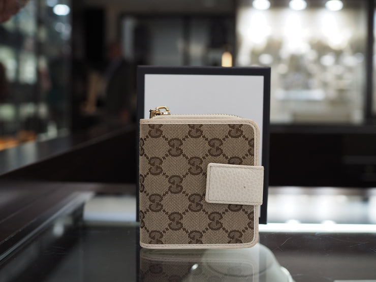 Gucci Bree Canvas Leather Wallet