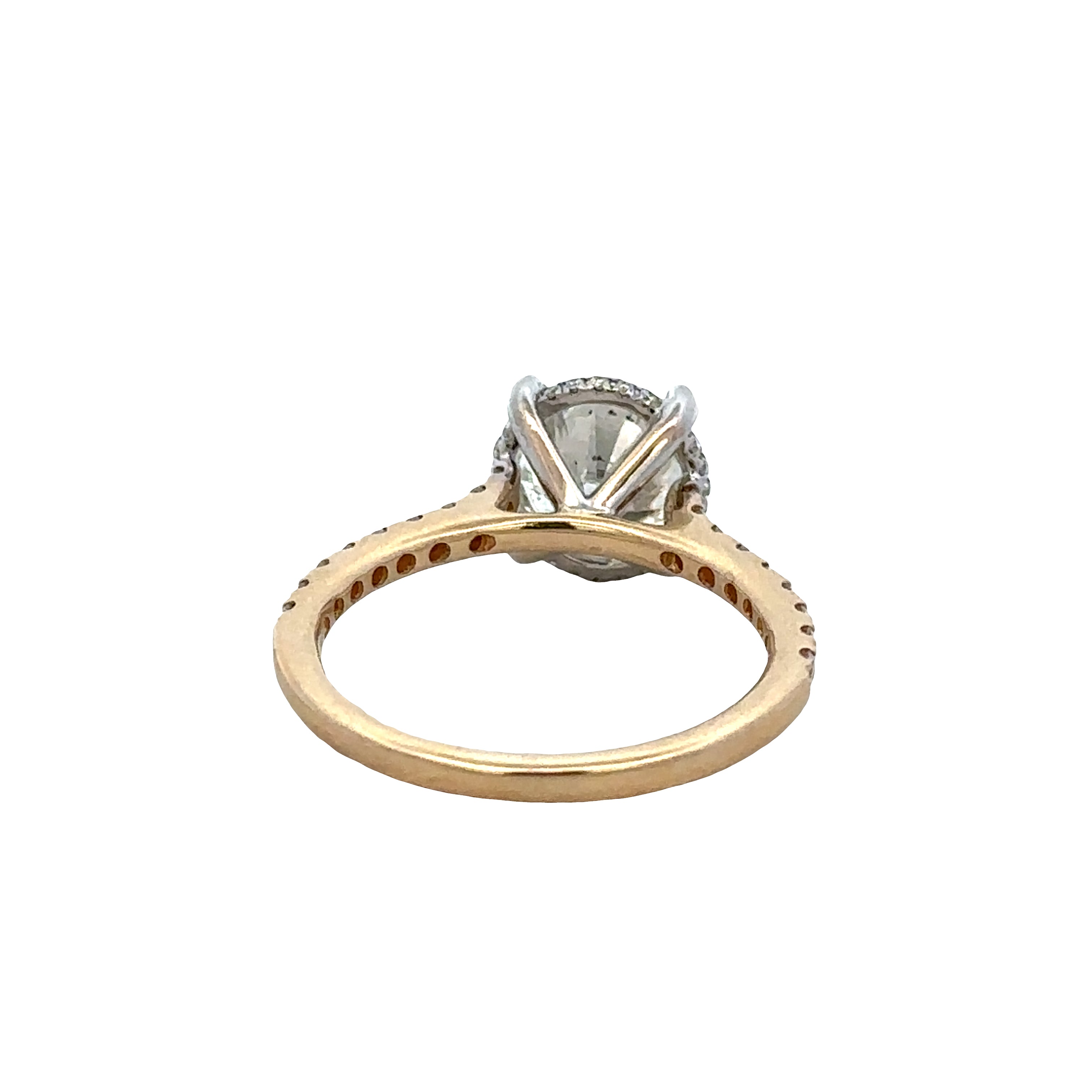14k Yellow Gold 2.00ct GIA Diamond Halo Engagement Ring – Size 6