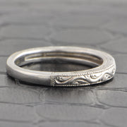 Engraved 1.04 ct. Princess Cut Diamond Engagement Ring and Wedding Band