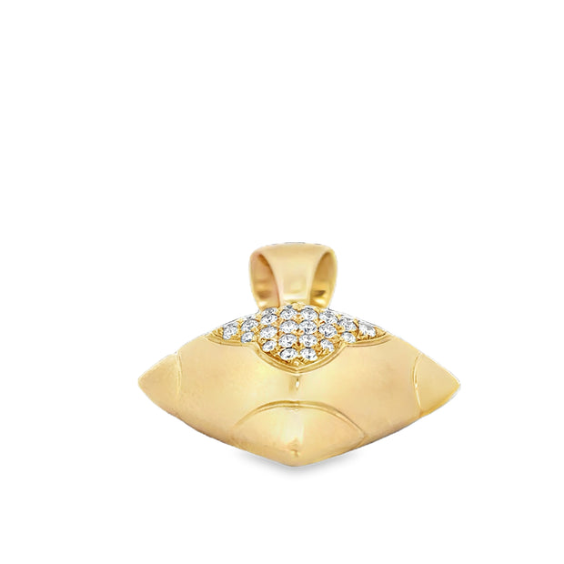 Vintage BVLGARI Diamond Pendant in 18k Yellow Gold