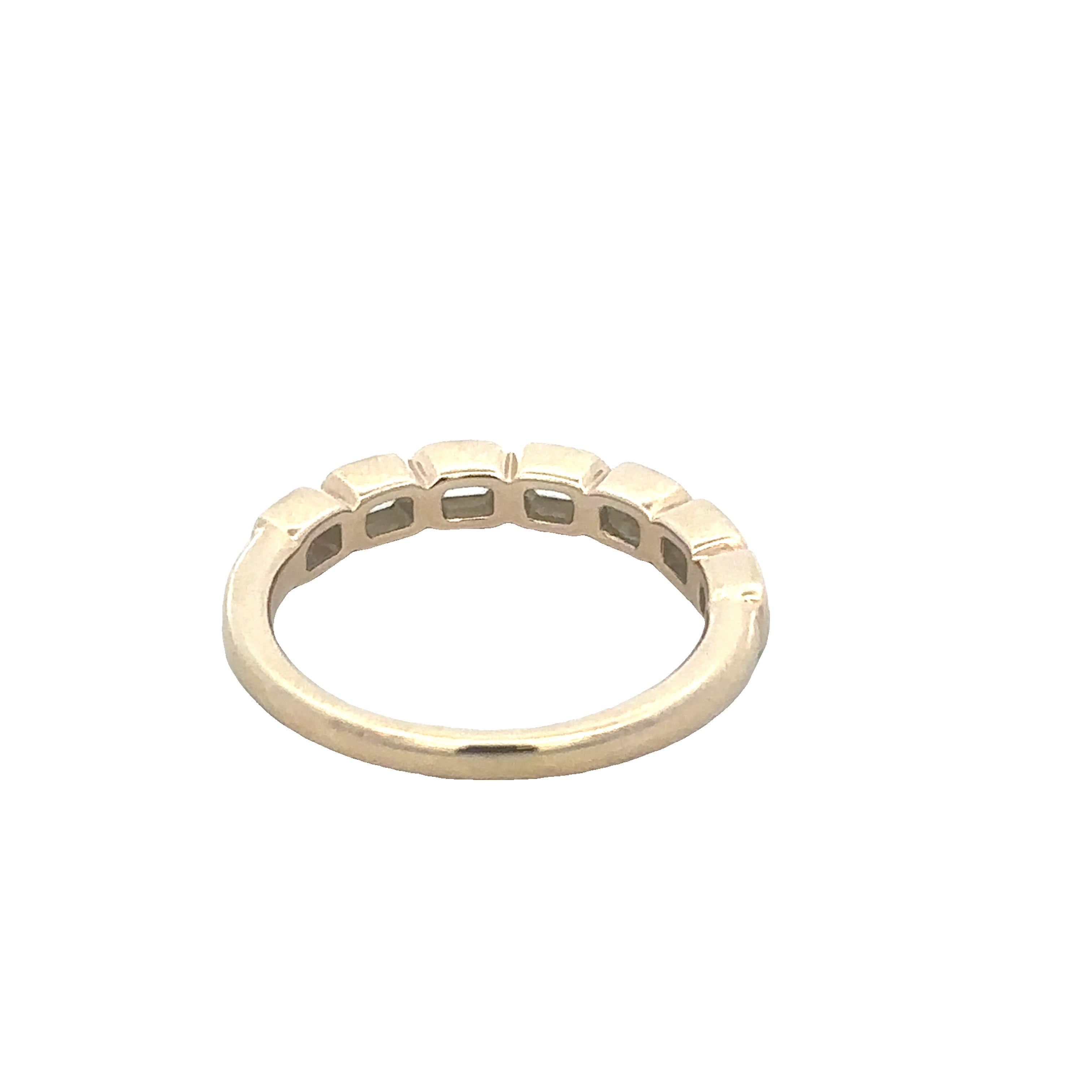 Emerald Cut Diamond Band in Yellow Gold