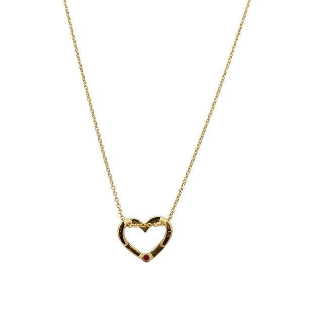 Roberto Coin Open Heart Pendant in 18k Yellow Gold