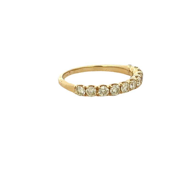 Light Yellow Diamond Band in 18k Yellow Gold