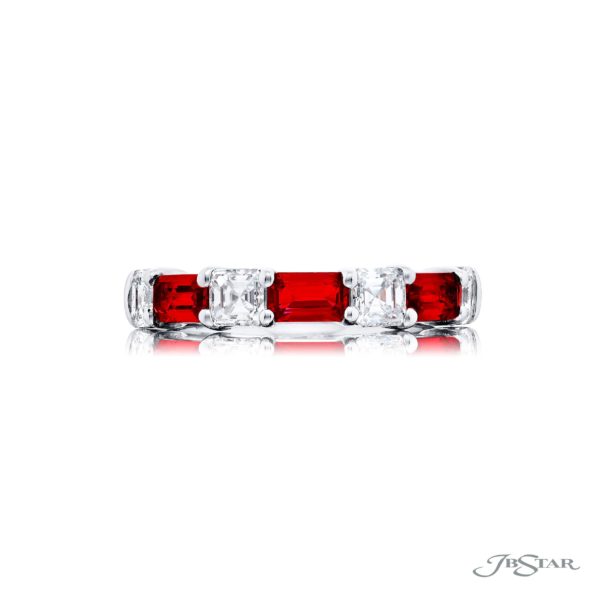 Magnificent Ruby and Diamond Band in Platinum