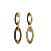 Oblong Hoop Dangle Earrings by Roberto Coin