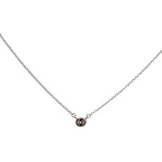 .10 ct Oval Cut Solitaire Necklace in White Gold