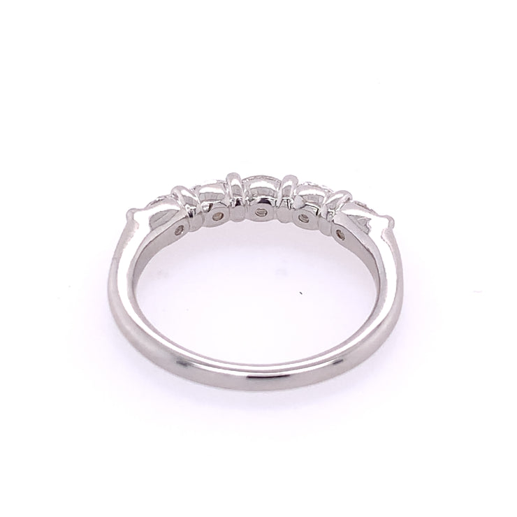 .75 CTW Oval Cut Diamond Band in White Gold