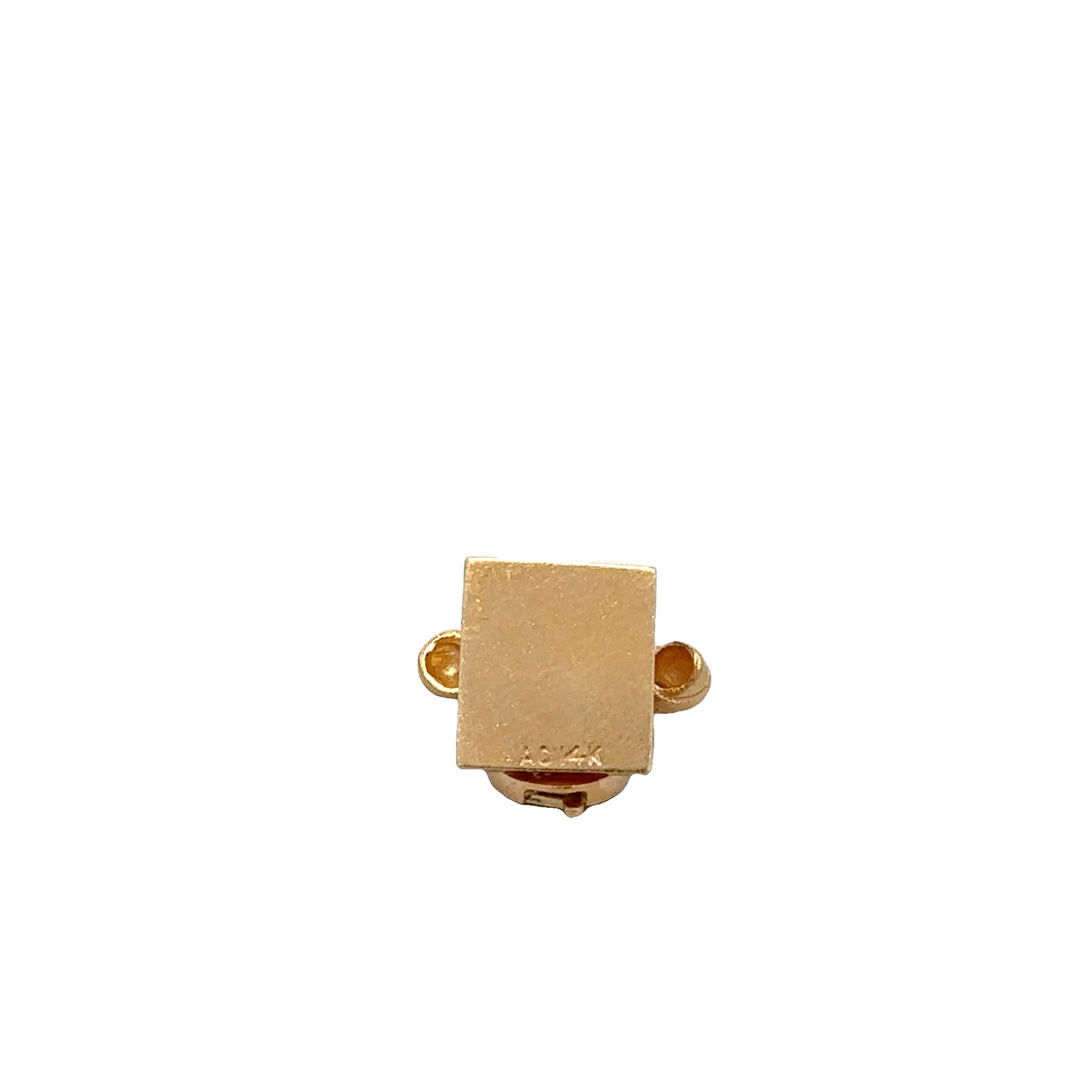 Vintage Enameled Rotary Telephone Charm in Yellow Gold