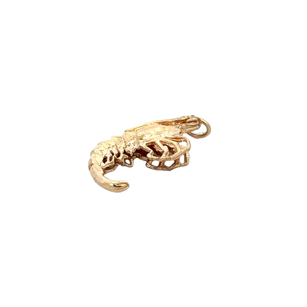 Vintage Yellow Gold Crawfish Charm