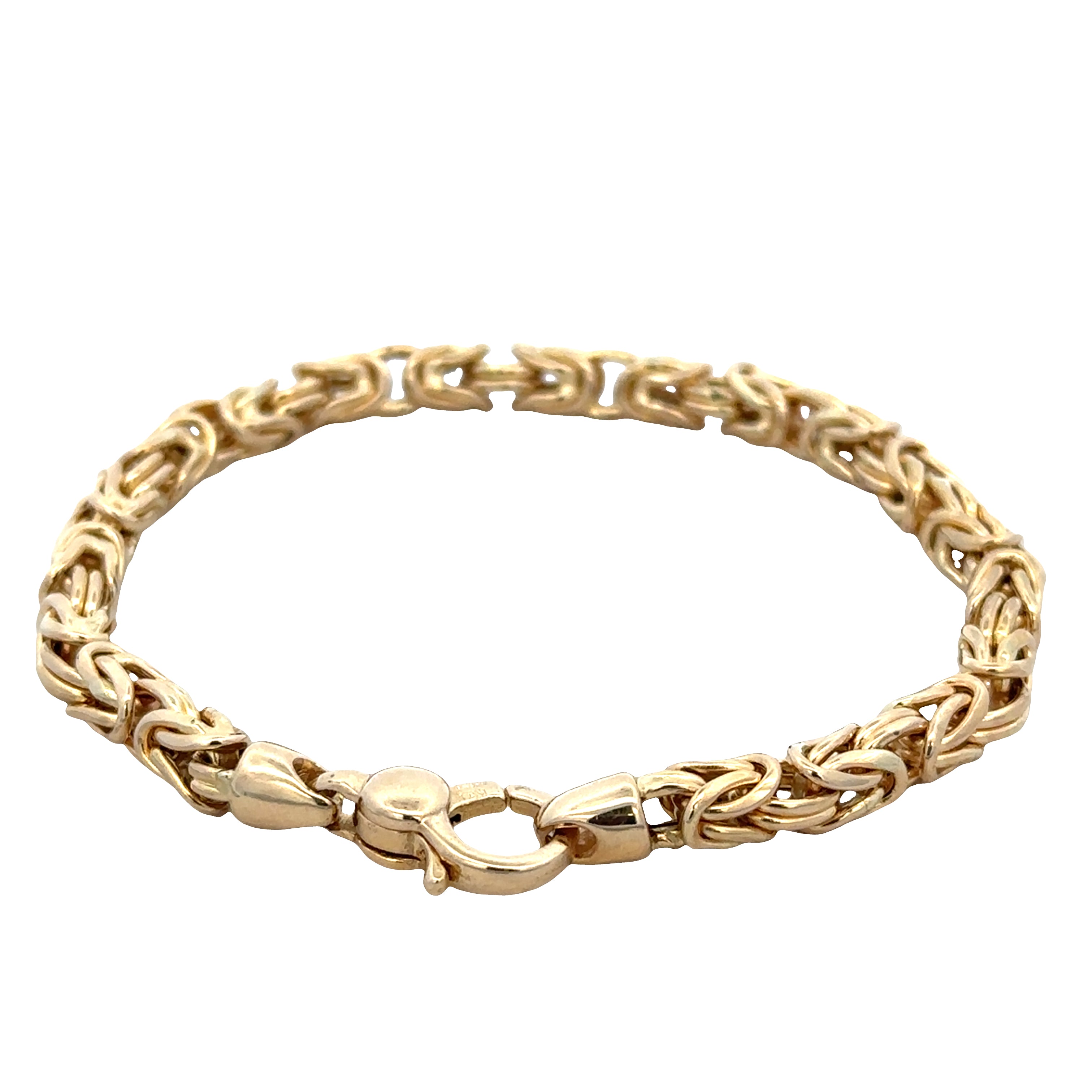14k Yellow Gold Byzantine Link Bracelet – 7"