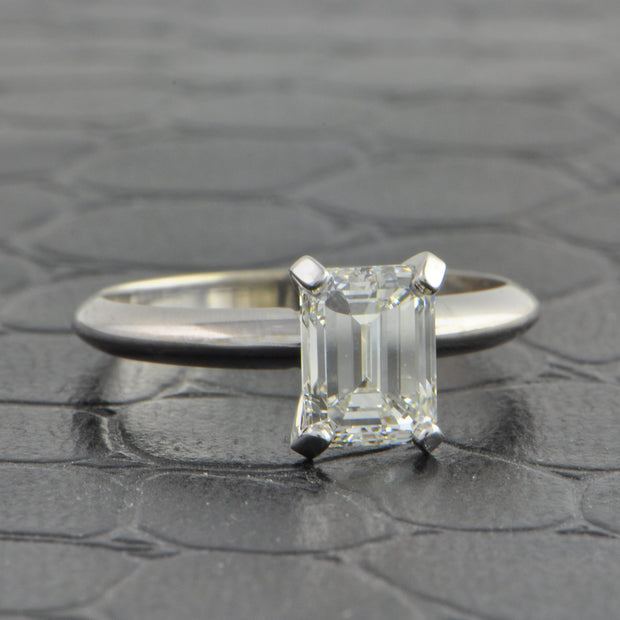 GIA 1.50 ct. Emerald Cut Diamond Engagement Ring