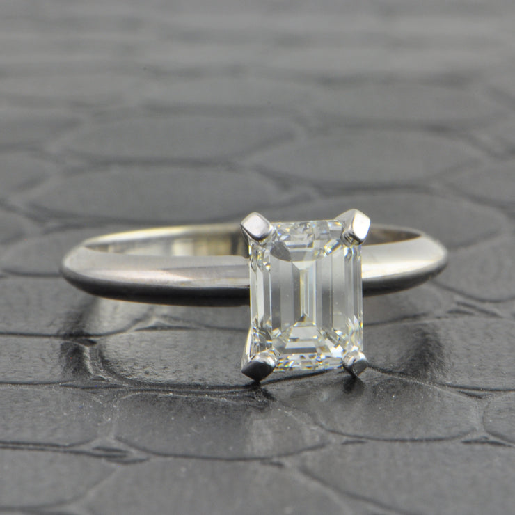 GIA 1.50 ct. Emerald Cut Diamond Engagement Ring