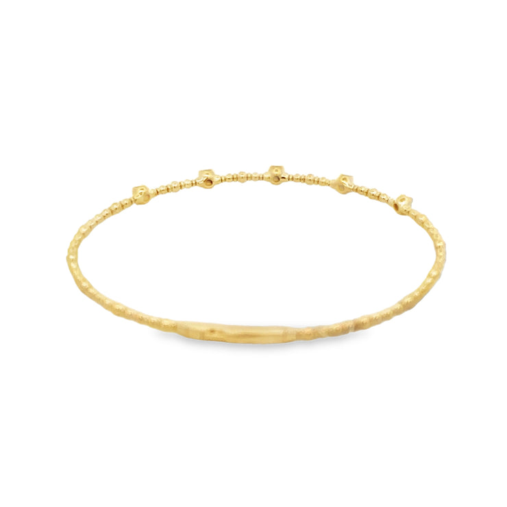 Flexible Diamond Bangle Bracelet in Yellow Gold