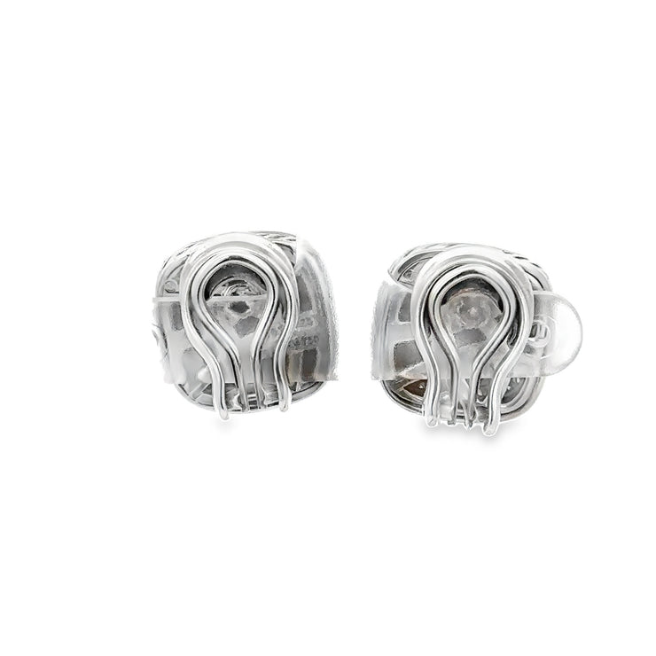 David Yurman Faceted Two Tone Clip-on Earrings