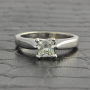 0.75 ct Princess Cut Diamond Engagement Ring in White Gold