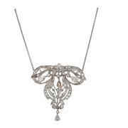 Stunning Antique Belle Epoque Diamond Necklace in Platinum