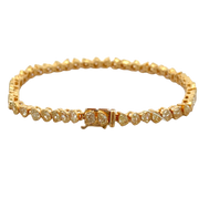 Multi-Shape 7.20 CTW Fancy Yellow Diamond Bracelet in 18k Yellow Gold