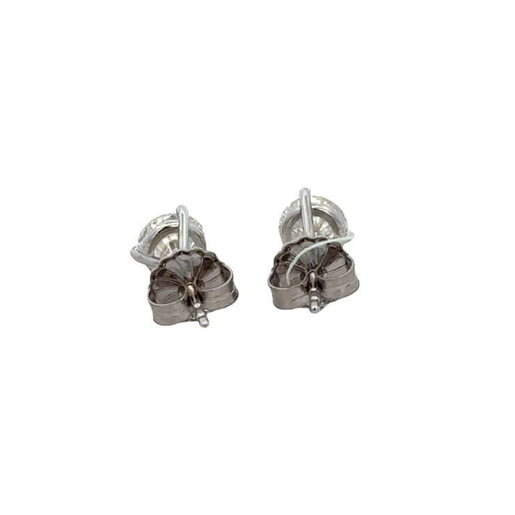 GIA 1.80 CTW Diamond Stud Earrings in 18K White Gold