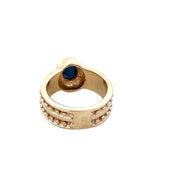 Cabochon Sapphire Ring in Yellow Gold