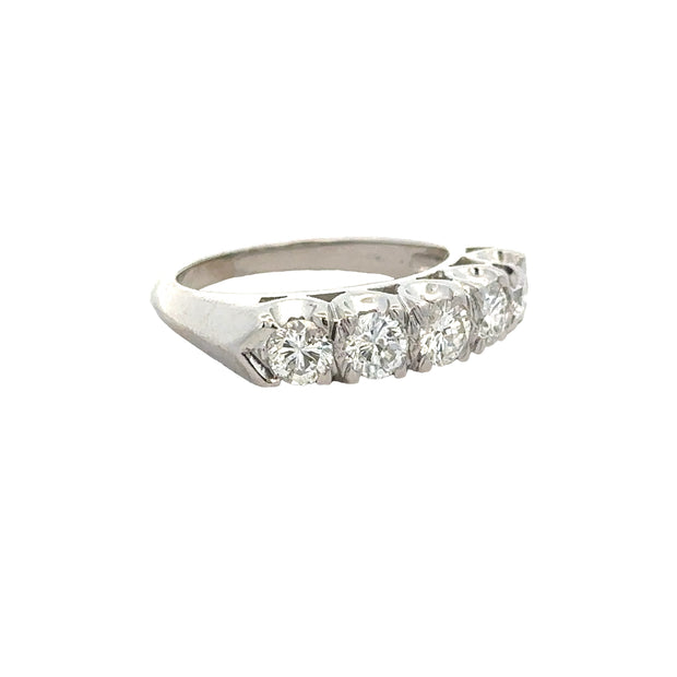 Vintage 1950s-60s Diamond Band in White Gold