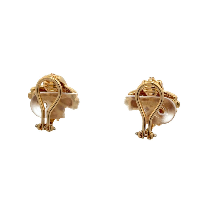 Estate Tiffany & Co. Diamond Cross Clip-On Earrings in 18k Gold
