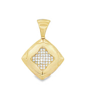 Vintage BVLGARI Diamond Pendant in 18k Yellow Gold