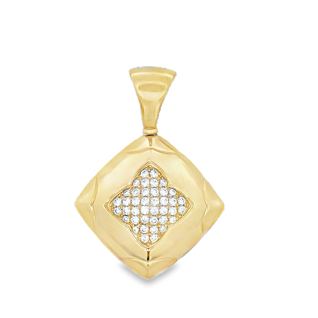 Vintage BVLGARI Diamond Pendant in 18k Yellow Gold