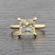 3.59 ct. Princess Cut Diamond Engagement Ring in Yellow Gold